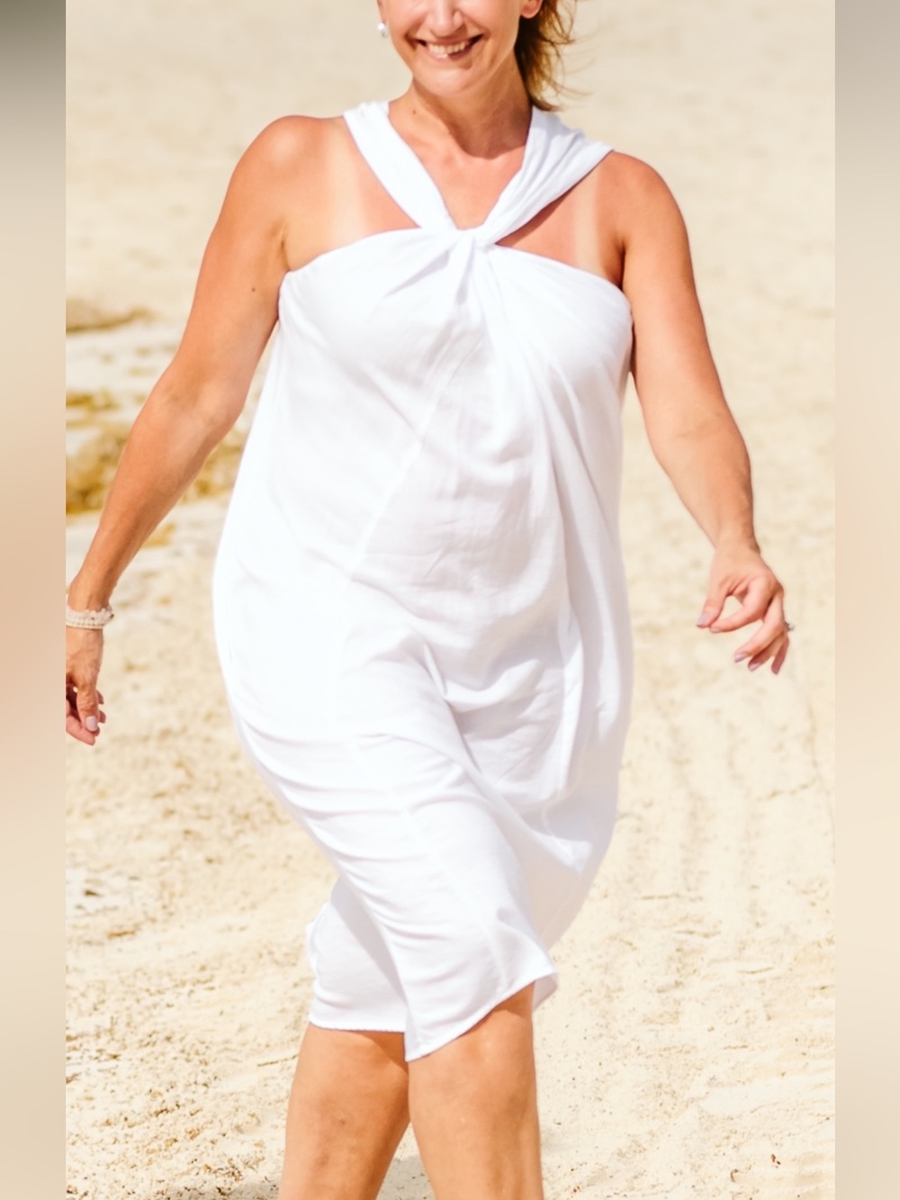 White cotton dress.
